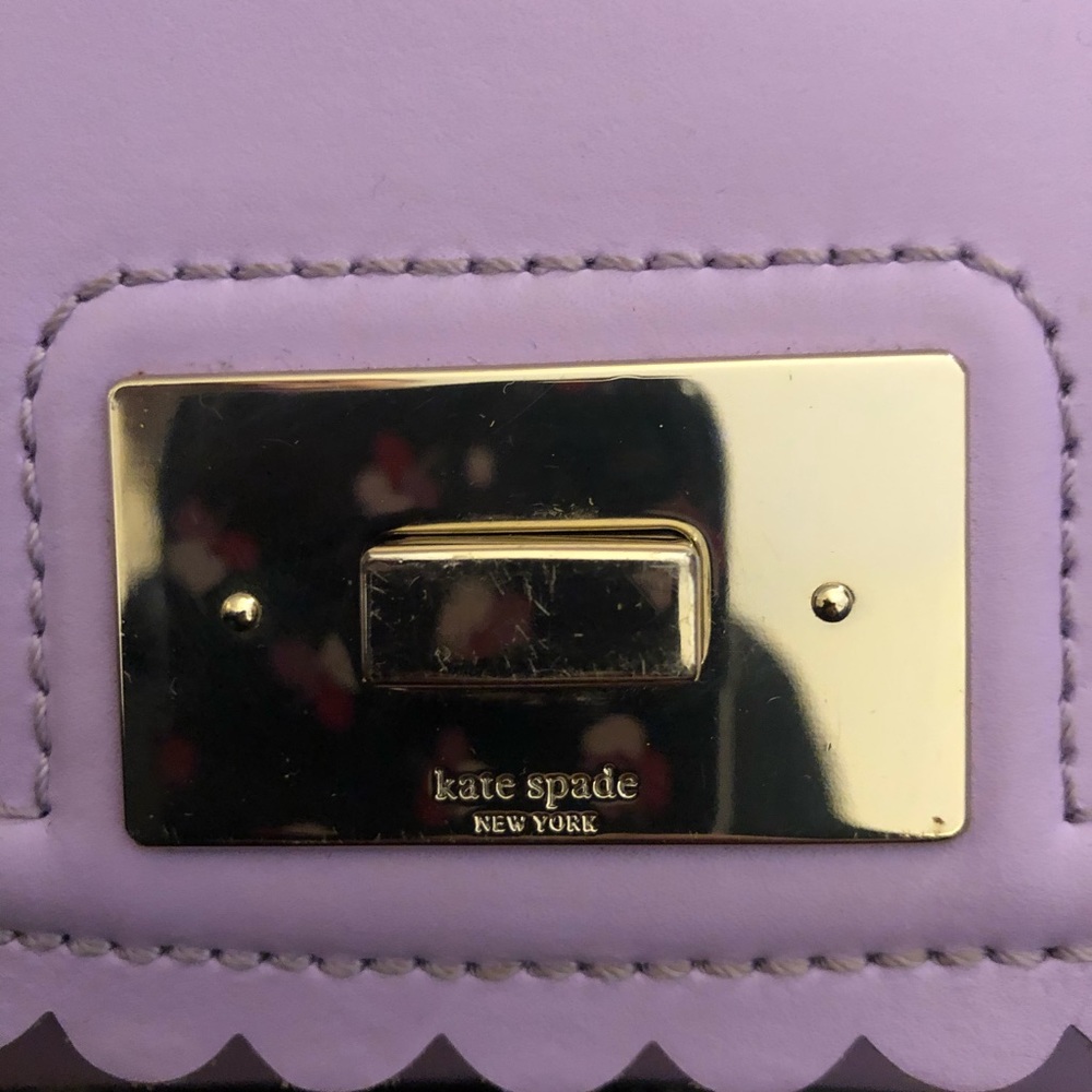 kate spade Scallop Edge Purple Purse - Picture 4 of 5
